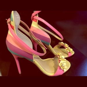 Rainbow color heels- by Chinese Laundry Size 8